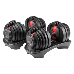 Bowflex SelectTech 552 Adjustable Dumbbells Pair Black Red